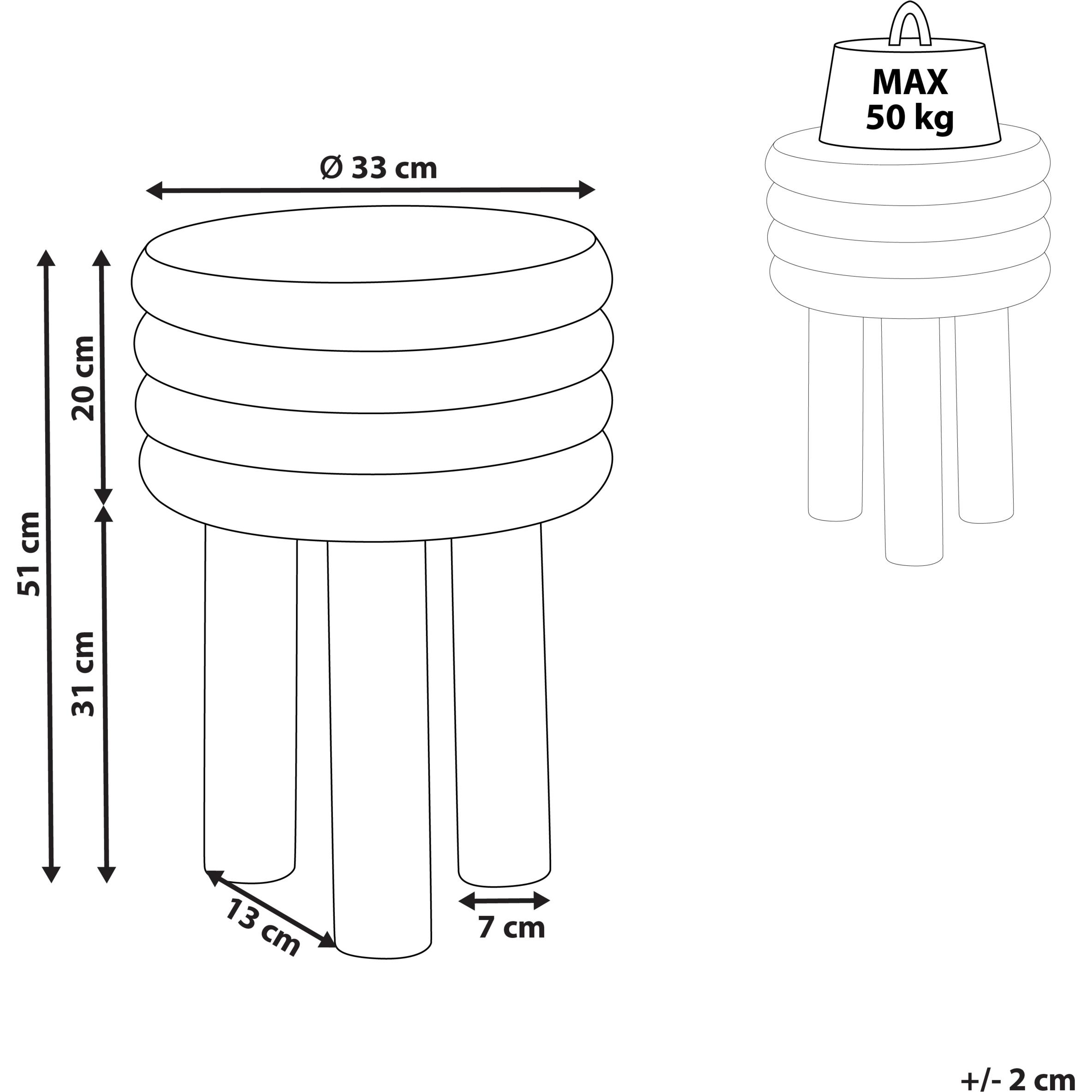 Thumbnail - Beliani, Couchtisch + Beistelltisch, Kikiwa (33 x 51 cm)