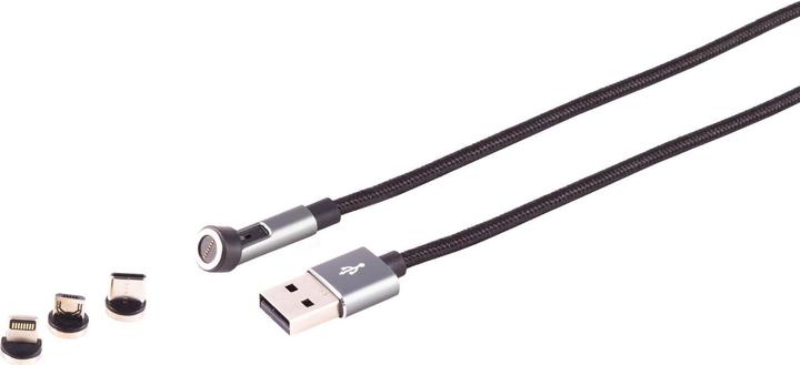 Produktbild Shiverpeaks S/CONN maximum connectivity Universal--USB-A Magnetkabel, 3in1, 540°, 7-Pin, schwarz, 2,0m (2 m)