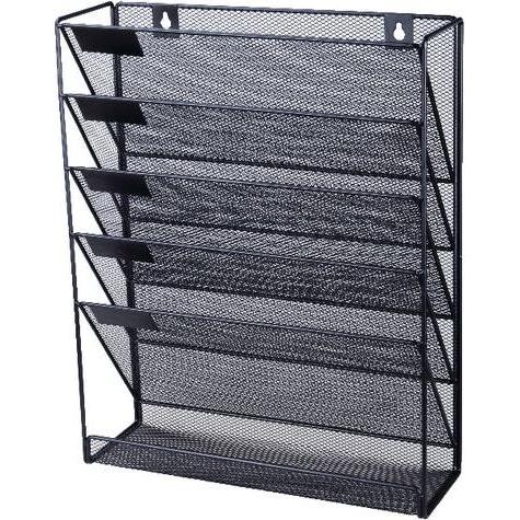 Office Depot, Prospektständer, Prospektständer DIN A4 Schwarz Draht, Netz 325 mm x 405 mm (A4)