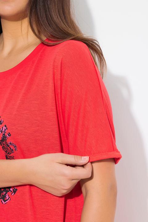 Produktbild Ulla Popken T-Shirt, runder Aufdruck, Oversized, Rundhals, Halbarm (50, 52)