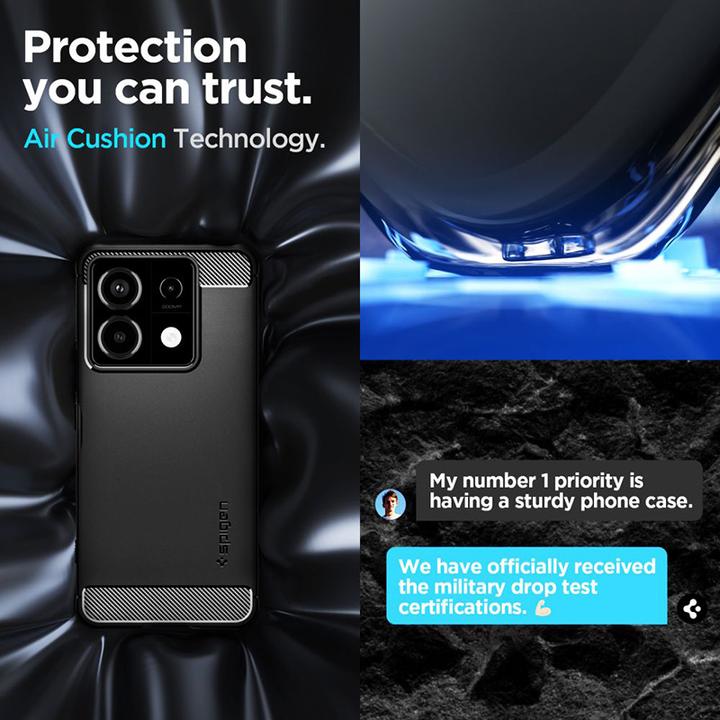 Immagine prodotto Spigen Armatura rugged Xiaomi Redmi Note 13 Pro 5G / Poco X6 5G nero opaco ACS07254 (Xiaomi Redmi Note 13 Pro 5G)