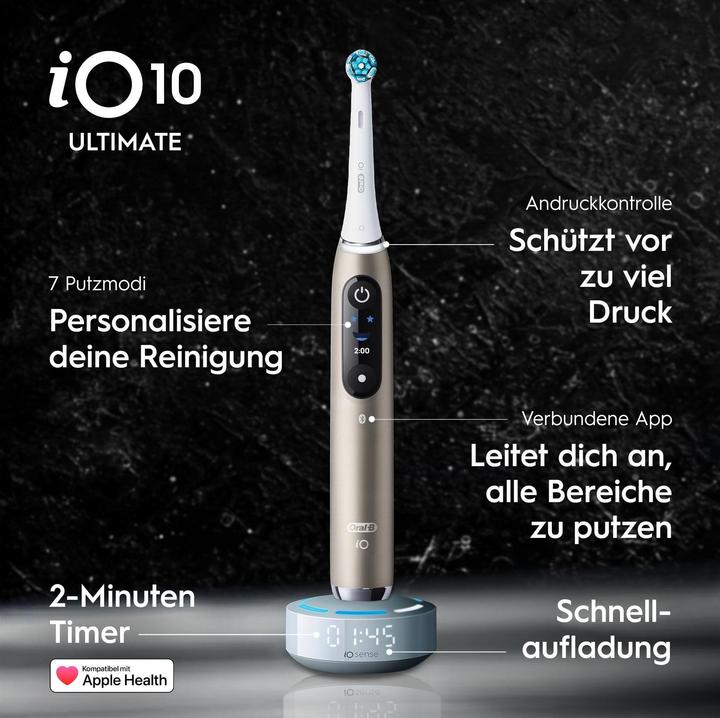 Actual product image Oral-B iO Series 10 Eclipse Gold Special Edition Elektrische Zahnbürste (Oscillating toothbrush)