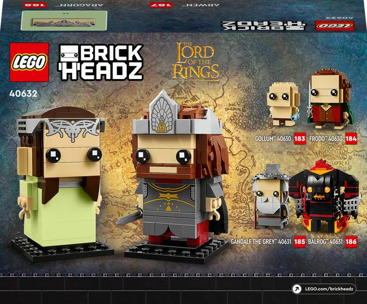 Actual product image LEGO BrickHeadz - Aragorn and Arwen (40632, LEGO Brickheadz)