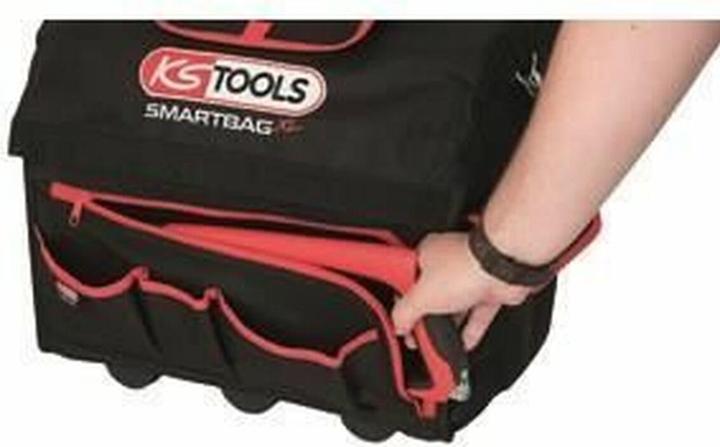 Actual product image KS Tools ROLLBAG Universal tool bag XL, with telescopic trolley, black-red