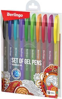 Produktbild Berlingo Gel gel pens set, color, 10pcs, 0.5mm, Triangle gel (10x)