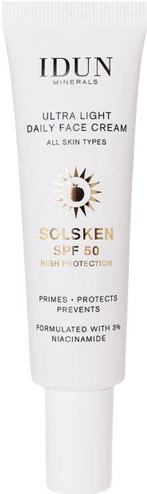 IDUN Minerals Minerals Ultra Light Daily Face Cream Solsken SPF50 crème (Crème solaire visage, SPF 50, 30 ml)