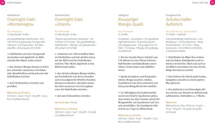 Nährwerte und Zutaten Mit Hafer gegen die Fettleber (Deutsch, Anne Iburg, 2024)