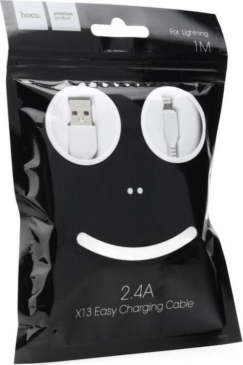 Actual product image Partner Telecom Cable Hoco HOCO cable USB A to Lightning X13 1 m white (1 m, USB 3.0)