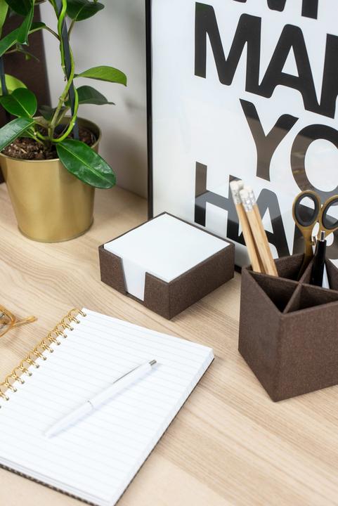 Produktbild Bigso BOX Zettelkasten James 110x110mm 2711C4801 Leinen, braun