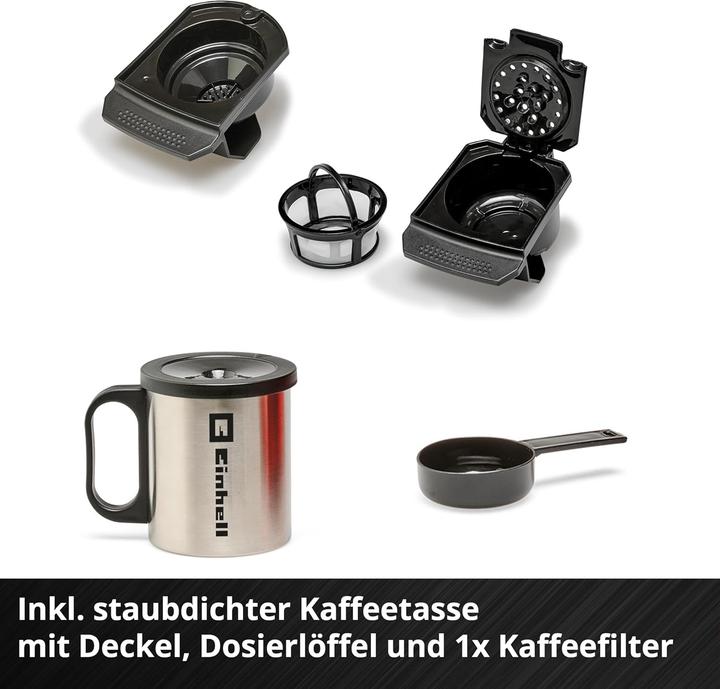 Produktbild Einhell Akku-Kaffeemaschine » TE-CF 18 Li-Solo « Inkl. Edelstahl-Tasse (0.24 l)