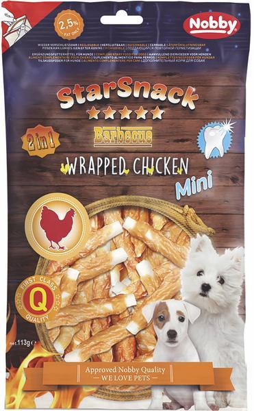 Actual product image Nobby StarSnack Barbecue MINI Wrapped Chicken (Adult, 1 pcs., 125 g)