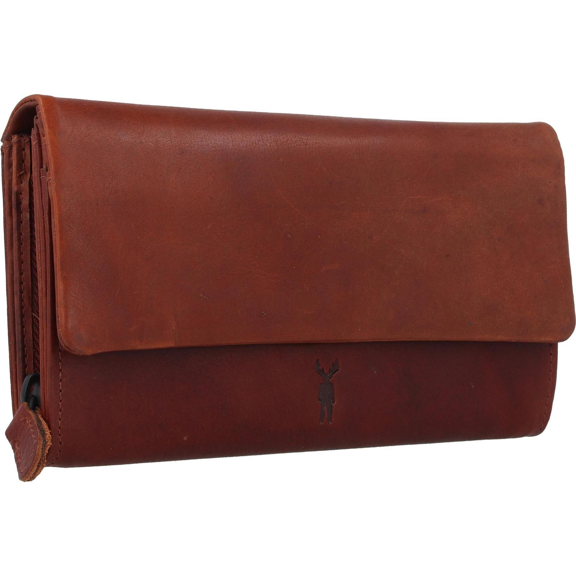 Thumbnail - Jack kinsky, Damen, Portemonnaie, Risör Geldbörse RFID Schutz Leder 19 cm, Braun