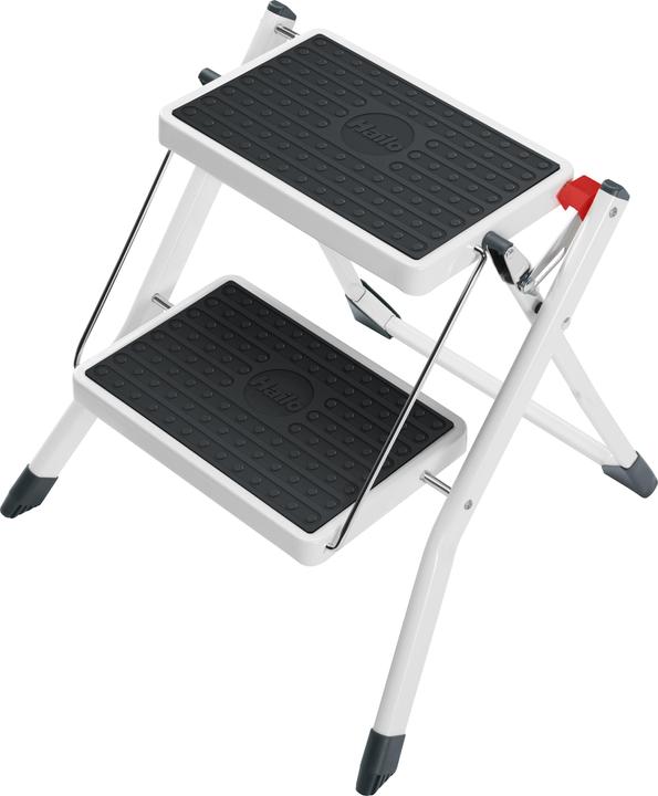 Hailo MK60 StandardLine, escabeau en acier, 2 marches (Échelle deux plans, 50 cm)
