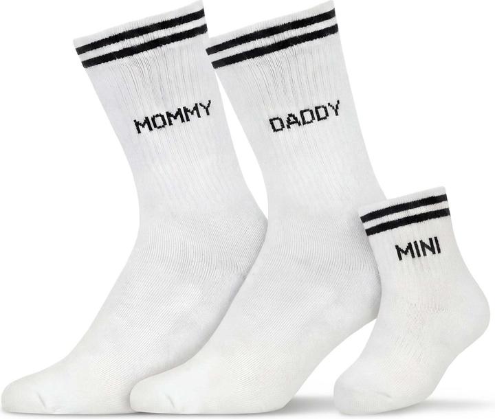Snocks Familiensocken „Mommy, Daddy, Mini“ (3er Pack, 36 - 41, 42 - 47)