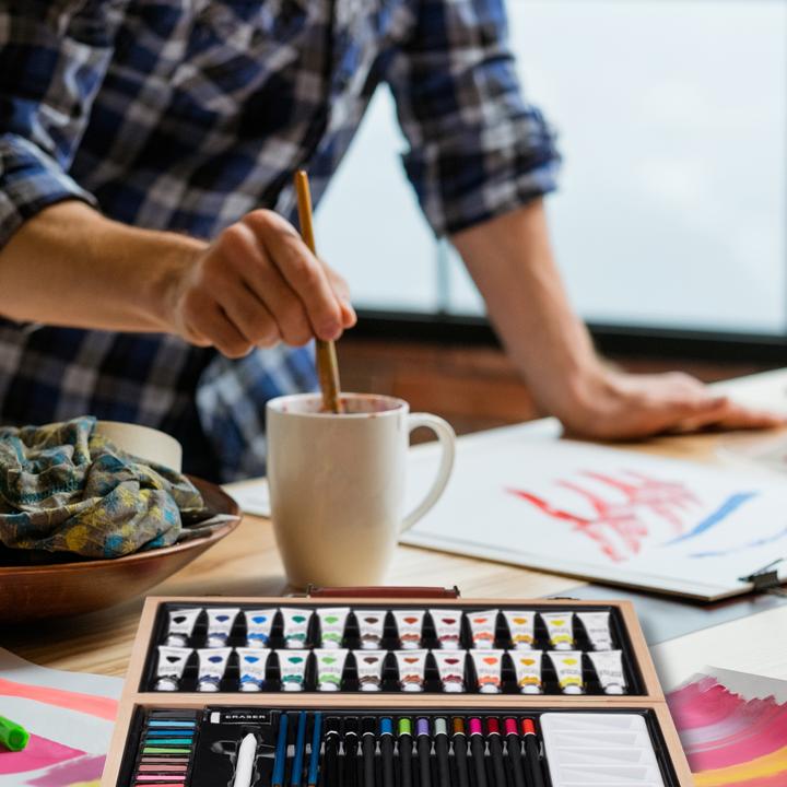 Immagine prodotto Relaxdays Valigetta con kit da pittura e disegno