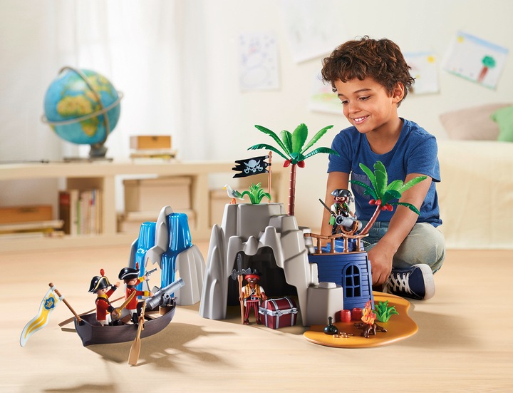Immagine prodotto Playmobil Isola dei pirati con scorta di tesori (70556, Pirati Playmobil)
