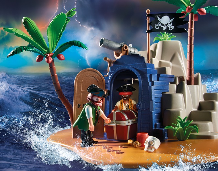Immagine prodotto Playmobil Isola dei pirati con scorta di tesori (70556, Pirati Playmobil)