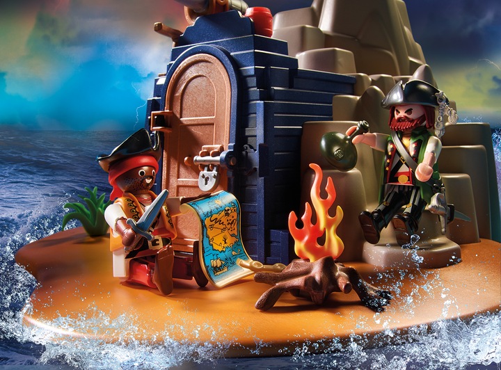 Immagine prodotto Playmobil Isola dei pirati con scorta di tesori (70556, Pirati Playmobil)