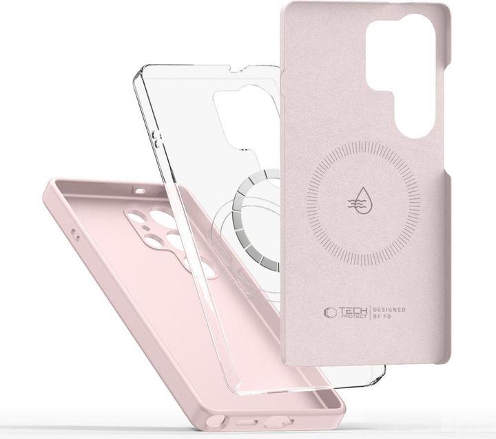 Productafbeelding Tech-Protect Vloeibare Silicone MagSafe hoes voor Samsung Galaxy S25 Ultra - Roze (Samsung Galaxy S25 Ultra)