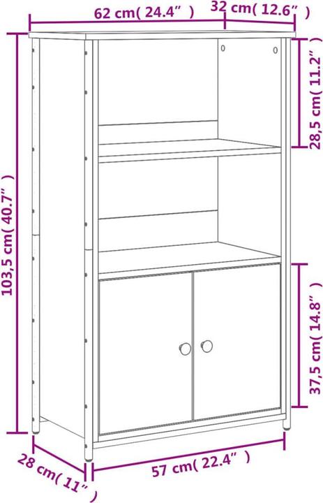 Produktbild vidaXL Highboard (62 x 32 x 103.50 cm)
