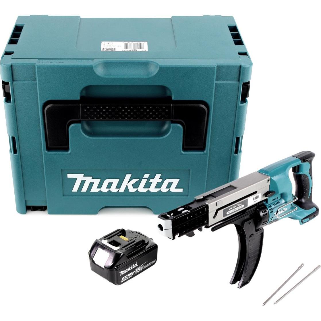 Thumbnail - Makita, Bohrmaschine + Akkuschrauber, DFR 750 M1J Akku Magazinschrauber 18V 45-75mm + 1x Akku 4,0Ah + Makpac - ohne Lade...