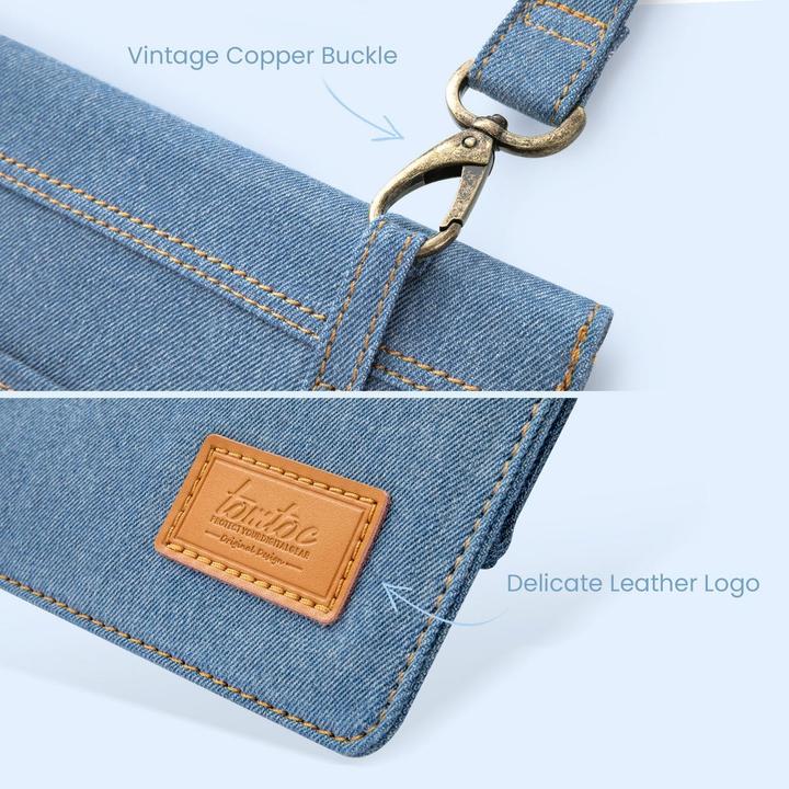 Actual product image tomtoc Premium H26 (13") Denim Ladies Shoulder Bag (13.60", Universal, Apple)