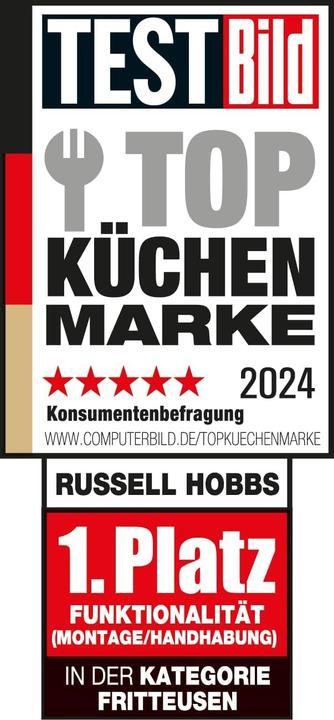 Produktbild Russell Hobbs Luftfritteuse mit zwei getrennten Körben, 8 Programmen, Touchscreen und Spülmaschinenfest