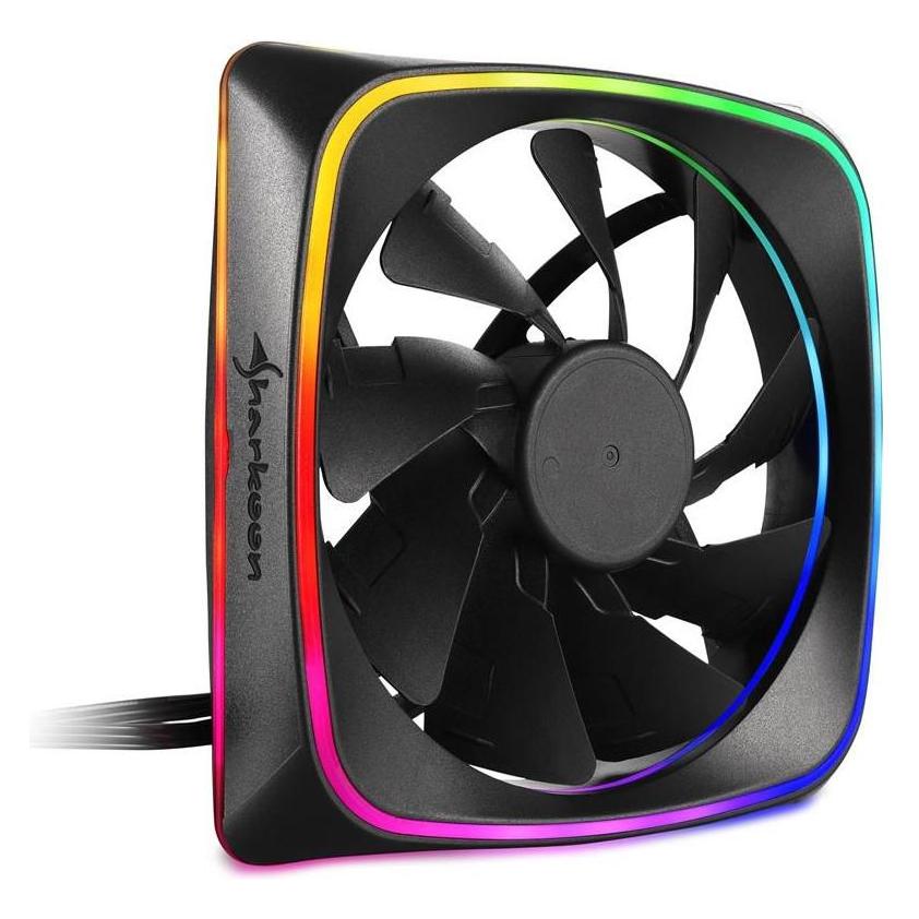 Sharkoon Ventilatore Shark Lights Rgb (120 Mm, 1 X), Ventola Pc, Nero