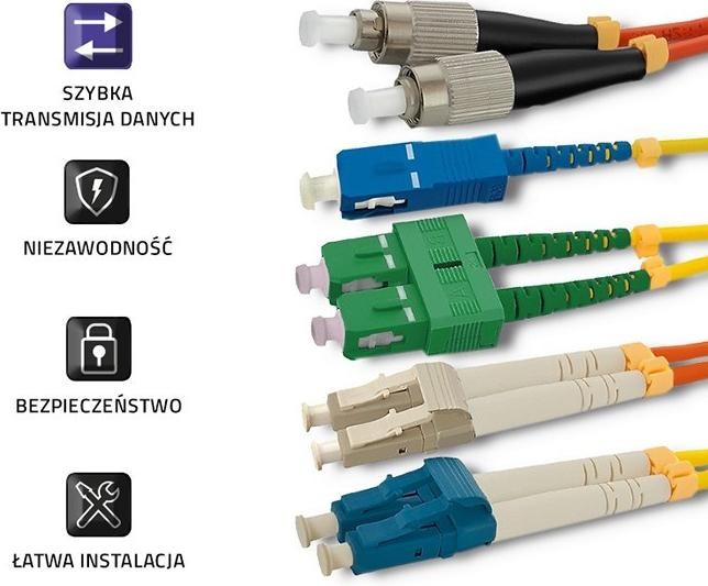Produktbild Qoltec 54040 Glasfaserkabel SC/UPC LC/UPC LSZH OM2 (2 m)