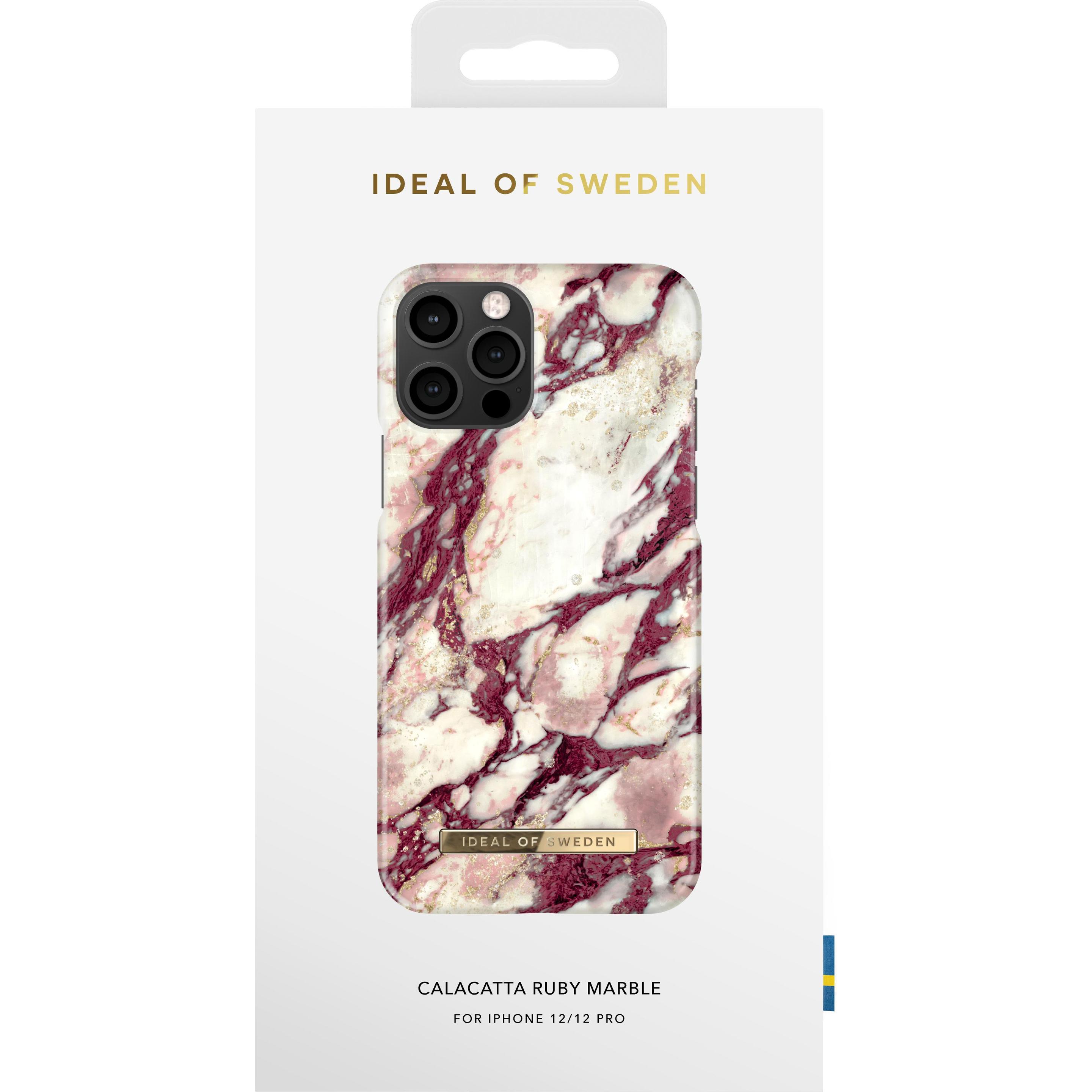 Thumbnail - iDeal Of Sweden Designer Hard-Cover Calacatta Ruby Marble (Apple iPhone 12, Apple iPhone 12 Pro), Smartphone Hülle, Rot