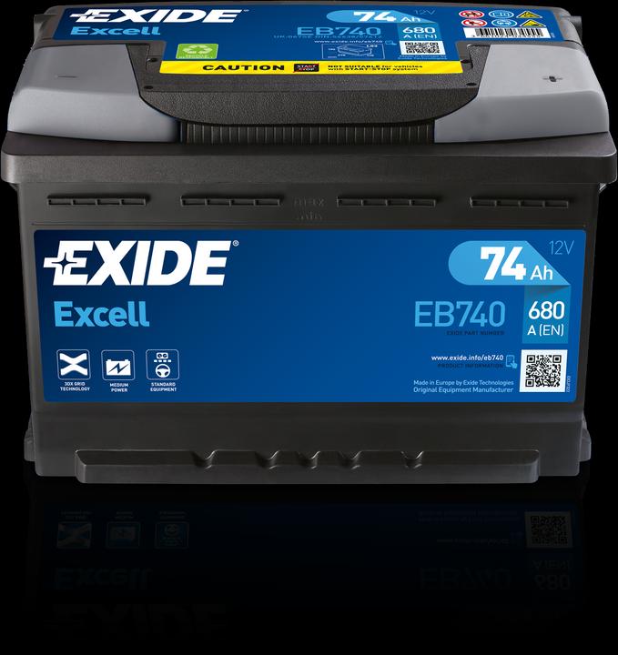 Exide Excell (12 V, 74 Ah, 680 A)