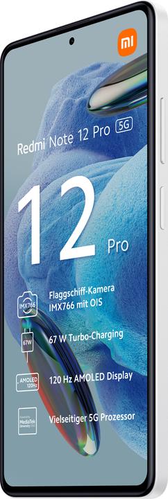 Produktbild Xiaomi Redmi Note 12 Pro 5G (8GB) (128 GB, Polar White, 6.67", Dual SIM, 50 Mpx, 5G)