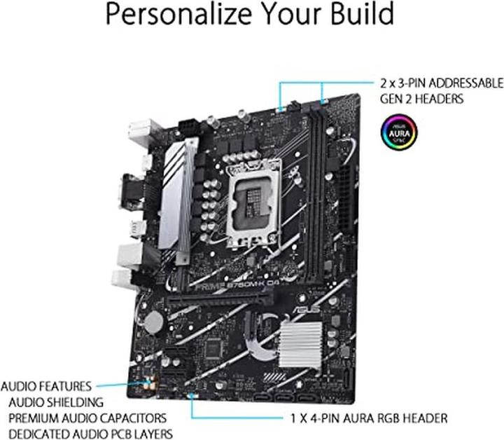 Produktbild ASUS Prime B760M-K (LGA 1700, Intel B760, mATX)