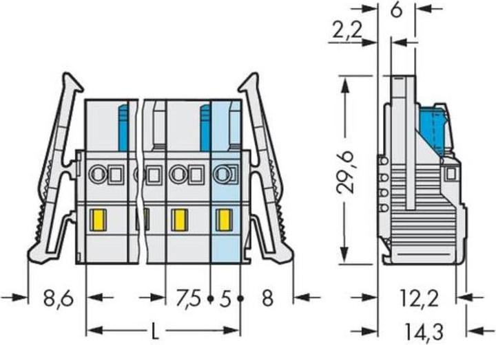 Actual product image Wago 1-wire female multipoint connector