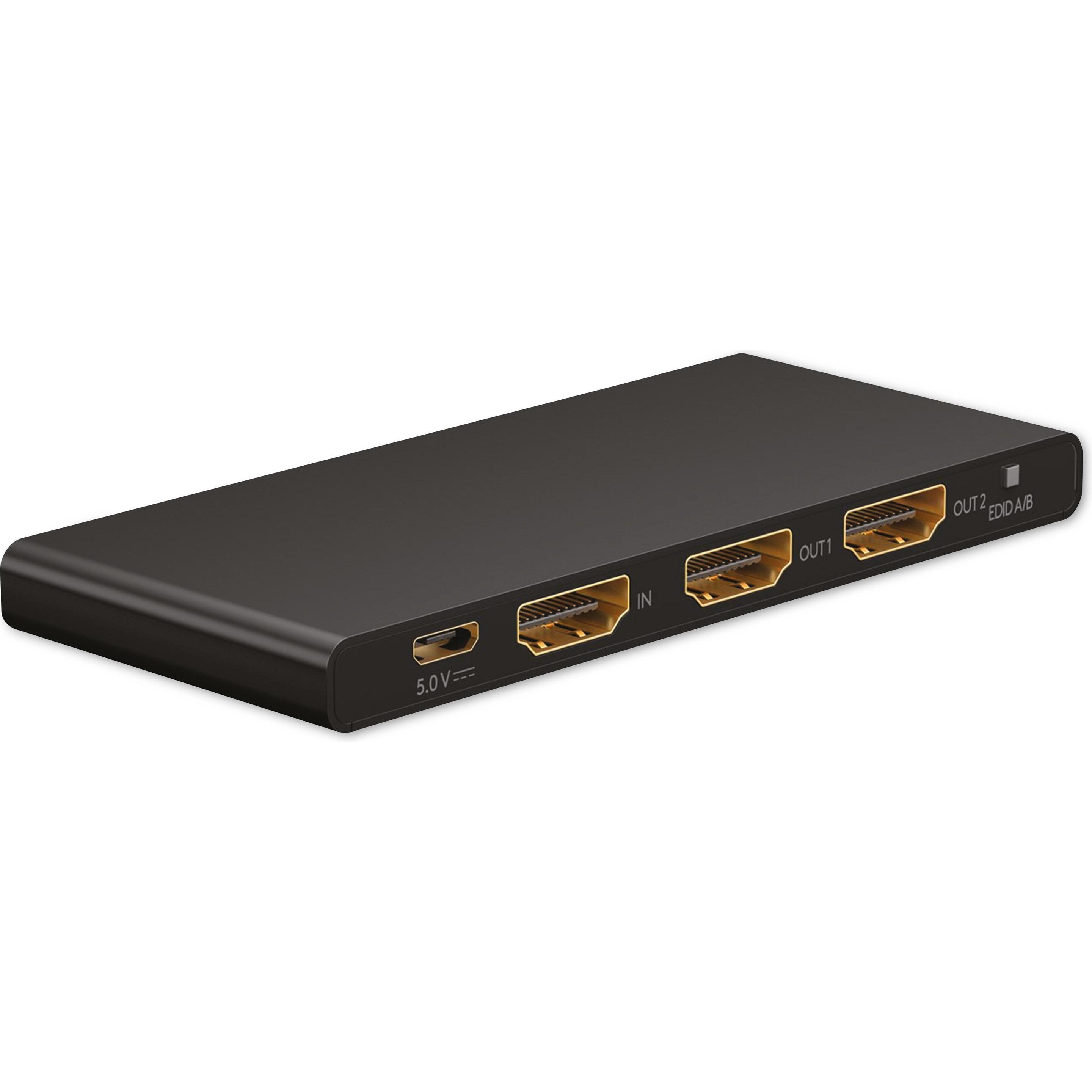 Goobay HDMI-Splitter 1 auf 2 4K @ 60 Hz, Switch Box