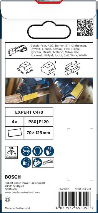 Immagine prodotto Bosch Professional Zubehör PRO AUZ 70 G Accessori per utensili multifunzione, 70 x 65 mm