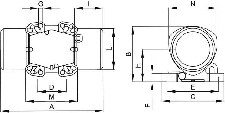 Produktbild NV Elektro Vibrator Aussenvibratoren Serie NEA/NEG/NED