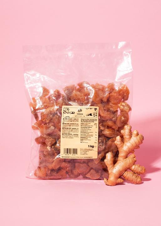 Actual product image KoRo Dried ginger pieces, sweetened & unsulphurised (1000 g)