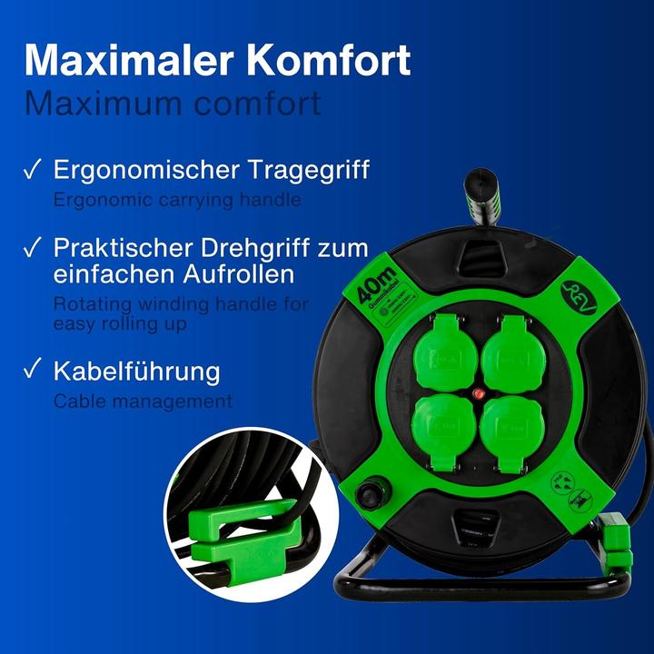 Actual product image REV Cable drum KU H05RR, 4-fold 40 m (40 m, 1.50 mm²)