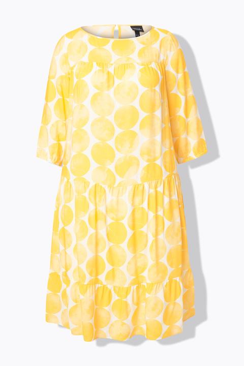 Actual product image Ulla Popken Dot Print Flounce Panel Dress (60)