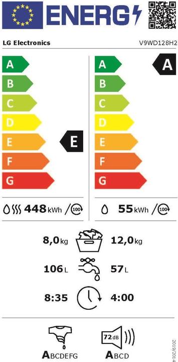 Energie-Label LG V9WD128H2