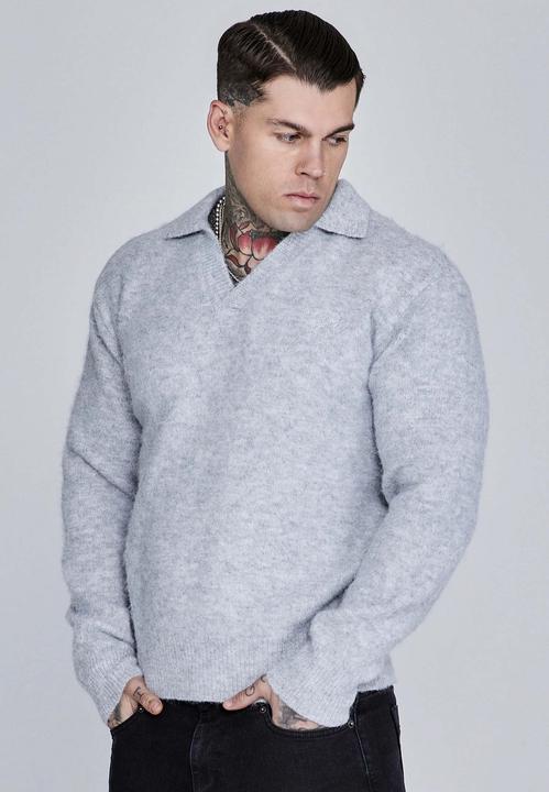 Actual product image Siksilk Pullover Knitted Polo Sweater (M)
