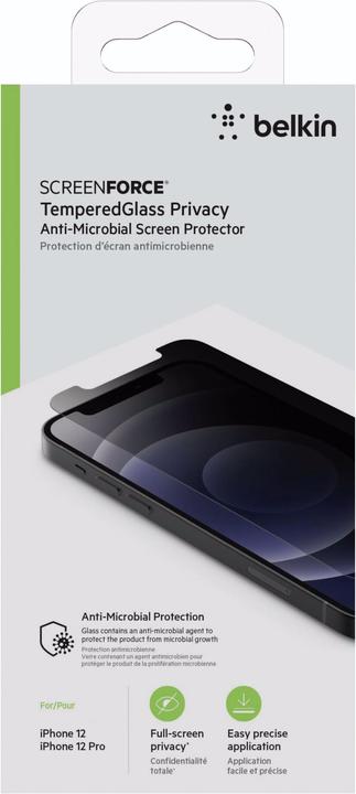 Image du produit Belkin ScreenForce TemperedGlass (1 pièce(s), Realme 12 Pro+, Apple iPhone 12)