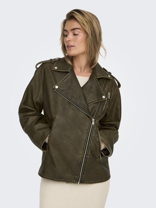 Produktbild Only Bandkragen Bikerjacke Kunstlederjacke (S)