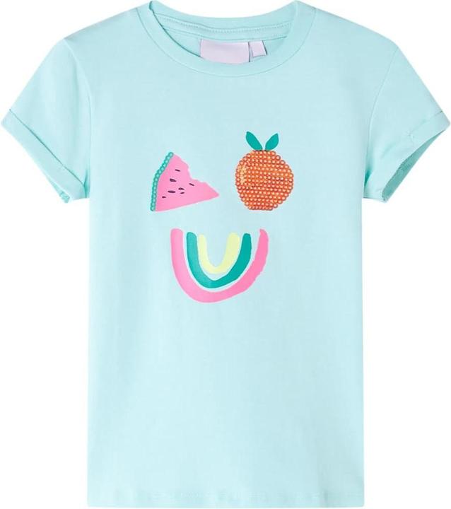 Immagine prodotto vidaXL T-shirt per bambini azzurro 104,Materiale: 95 % cotone. 5 (104)