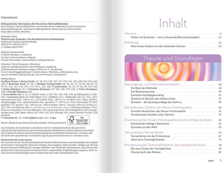 Image du produit Medizin zum Aufmalen: Heilen mit Zeichen und Symbolen. Das Basisbuch Neue Homöopathie (Allemand, Roswitha Stark, 2023)