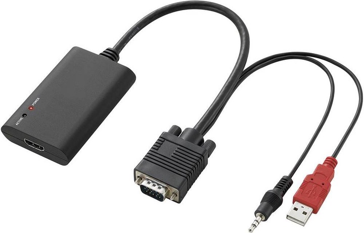 Produktbild SpeaKa Professional AV Adapter Speaka A/V Konverter HDMI auf VGA+Klinke (0.30 m, HDMI, VGA)