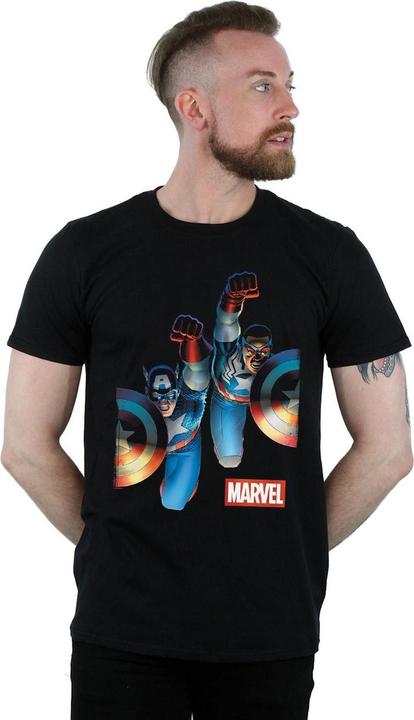 Immagine prodotto Falcon And Captain America Side By Side Maglietta Uomo (4XL)