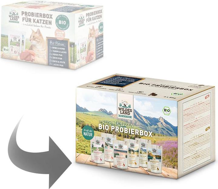 Actual product image Wildes Land Wet food Adult BIO tasting box, 6 x 85 g (Adult, 6 pcs., 620 g)