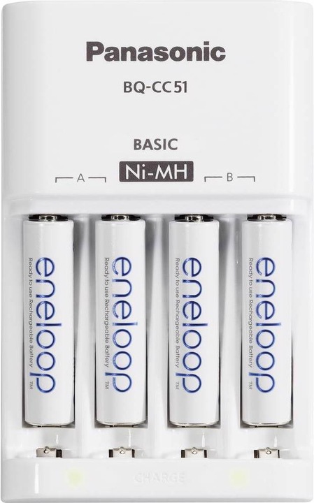 Immagine prodotto Panasonic BQ-CC51 (4 pz., AA, AAA, 750 mAh, Caricabatterie senza batteria)
